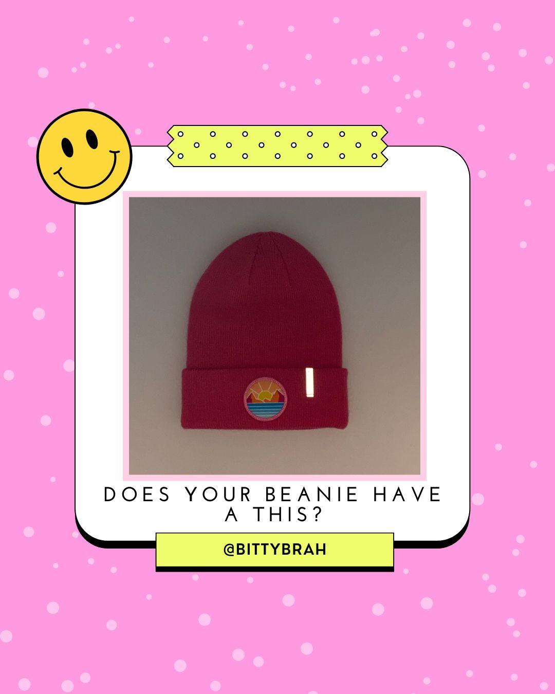 Pacific Beach Tidal Wave Beanie With Safety Reflective Feature